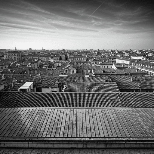 Aerial view of Milan